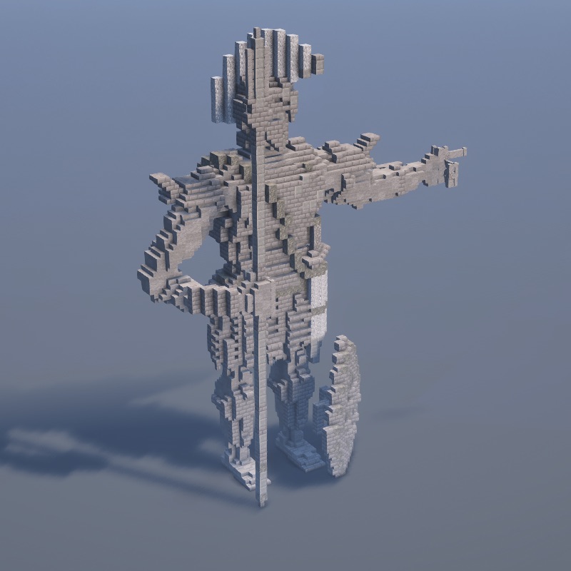 How to build Stone Statue in Minecraft