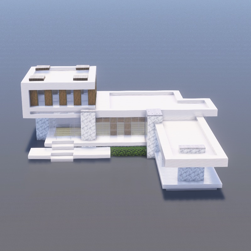 How to build White Modern Villa in Minecraft